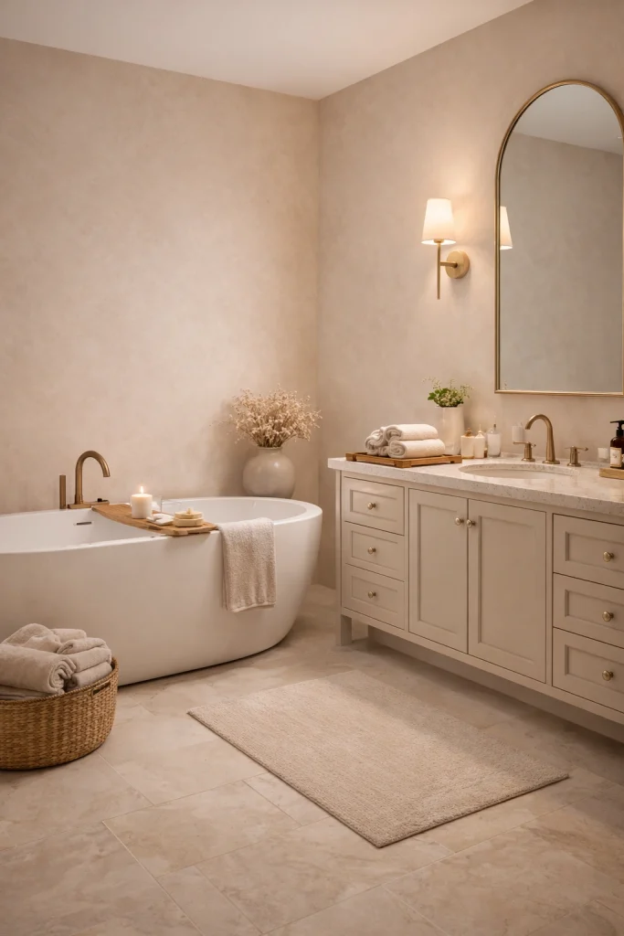 Elegant Neutral Spa Bathroom Style