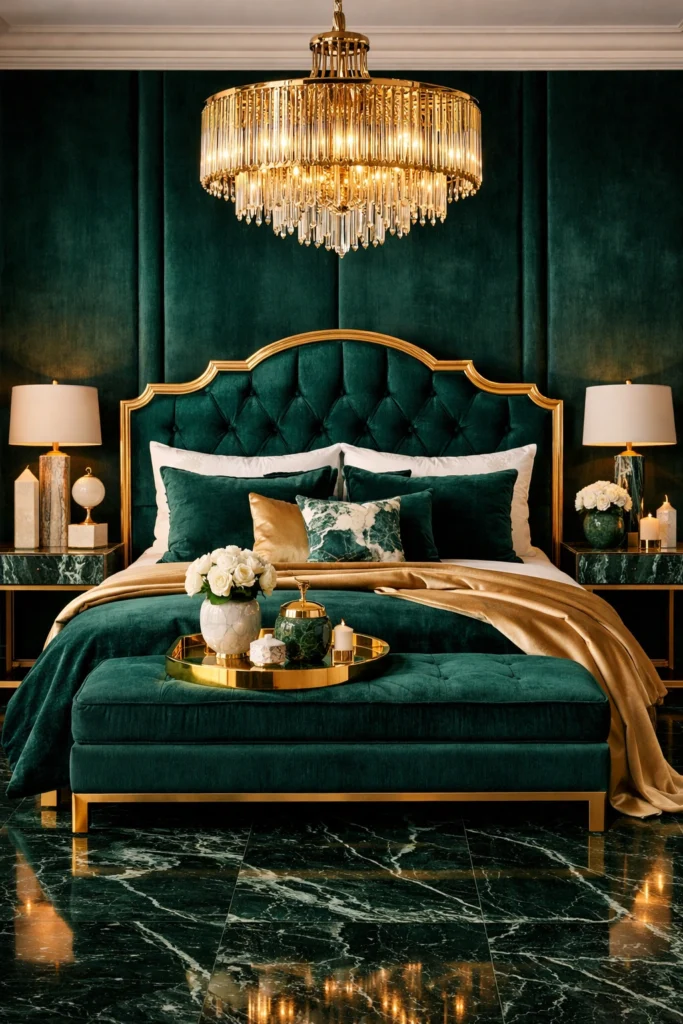 Emerald Luxury Romance Bedroom Style