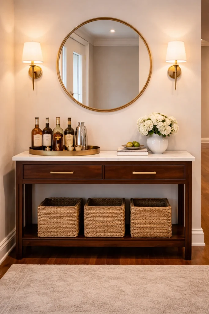 Entryway Mini Bar Idea