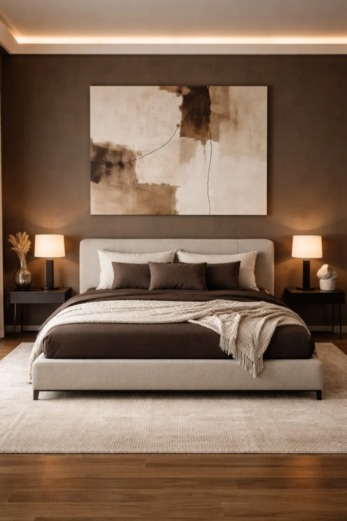 Espresso Minimal Luxury Bedroom Style