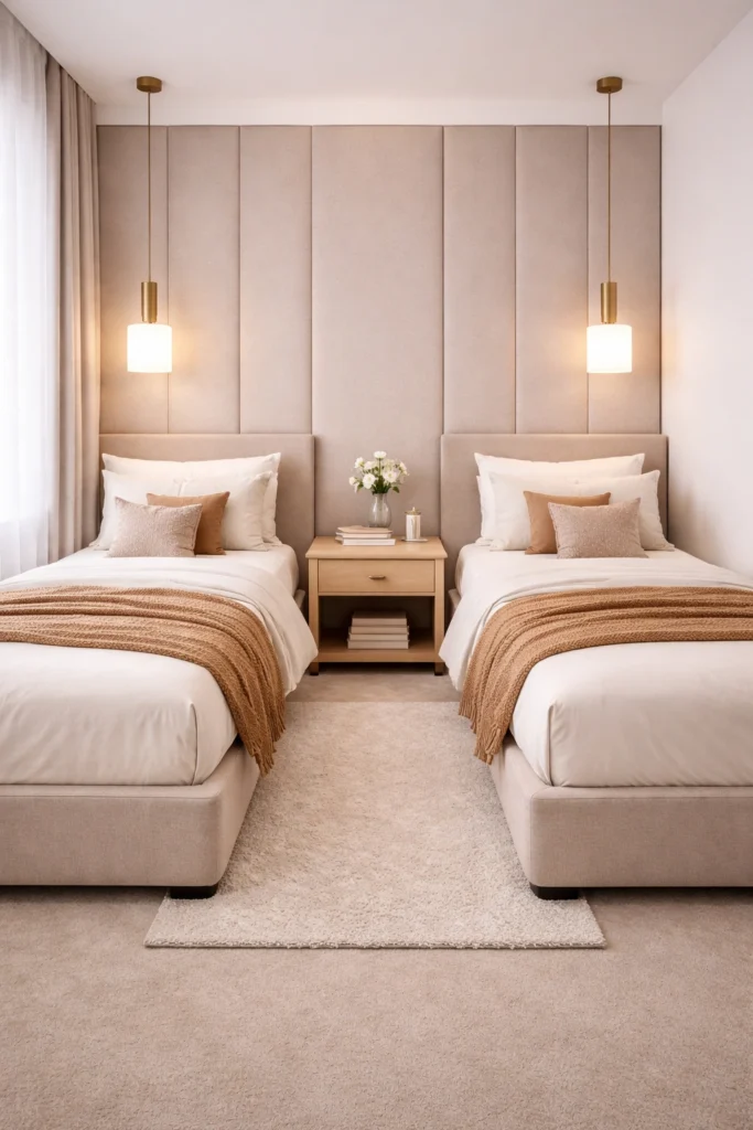 Fabric Panel Soft Comfort Twins Style