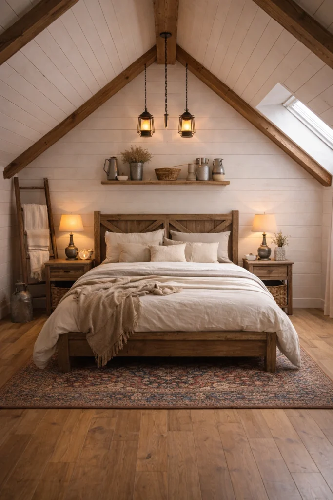 Farmhouse Attic Bedroom Style