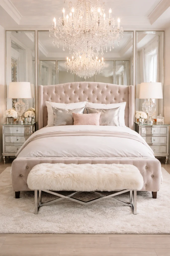 Feminine Glam Bedroom Style