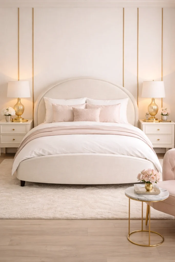 Feminine Gold Accent Bedroom Style