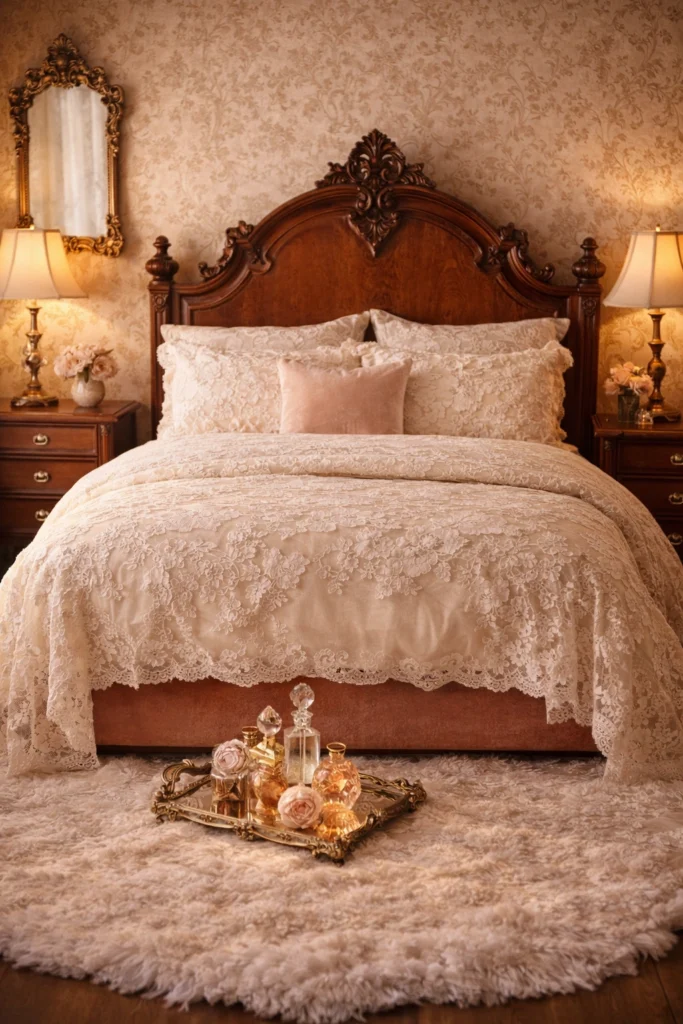 Feminine Vintage Bedroom Style