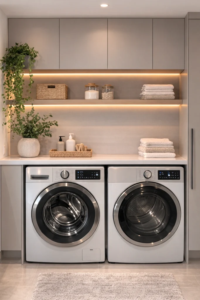 Floating Cabinet Utility Room Style