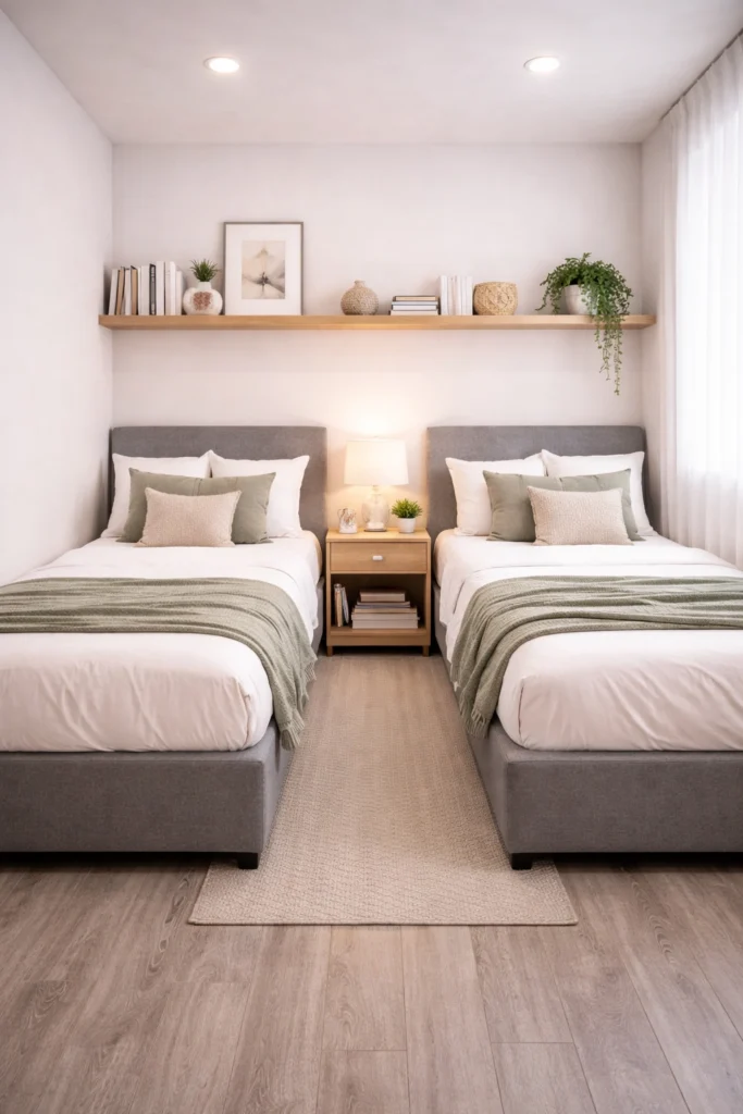 Floating Shelf Bridge Beds Style