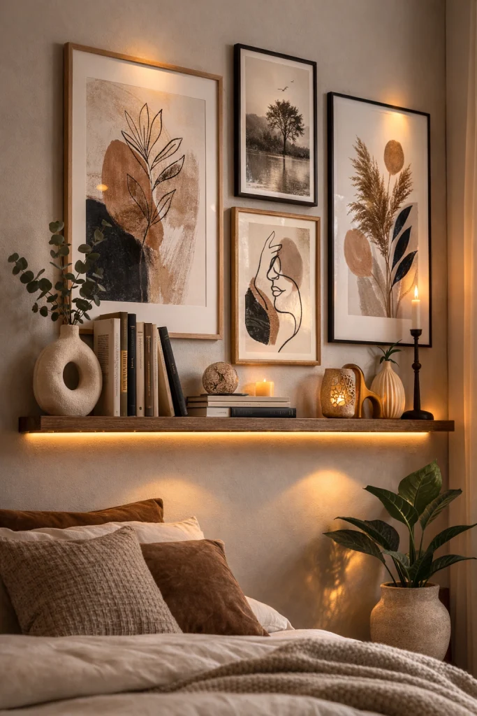Floating Shelf Gallery Wall Style