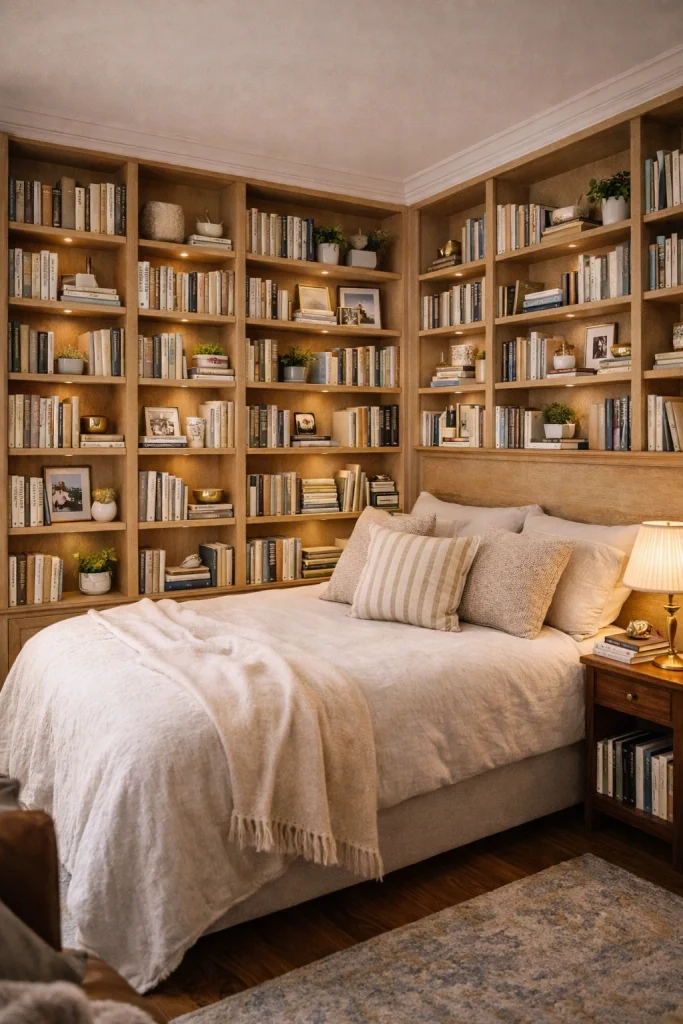 Full Bedroom Library Wall Style