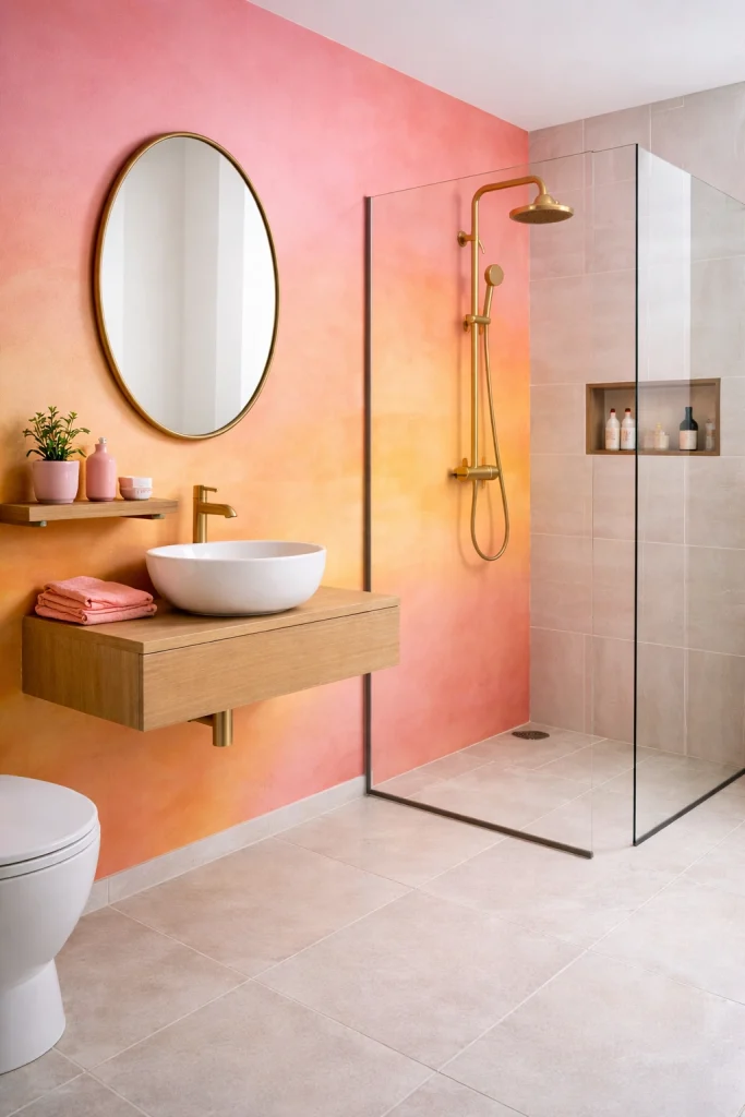 Funky Gradient Bathroom Style