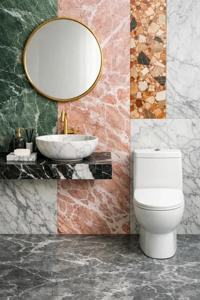 Funky Marble Mix Bathroom Style