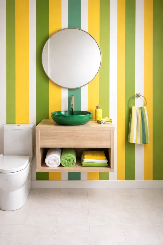 Funky Stripe Bathroom Style