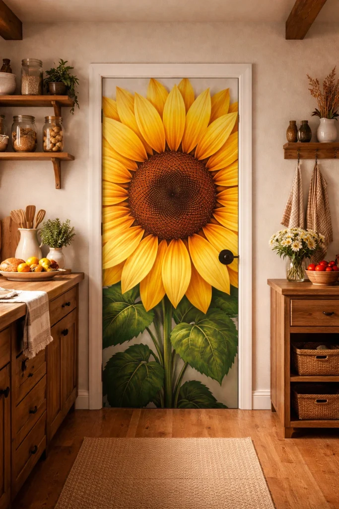 Giant Sunflower Door Style