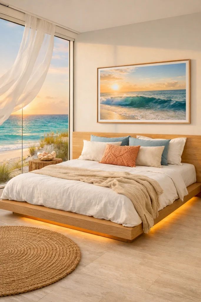 Glass Wall Oceanfront Bedroom Style