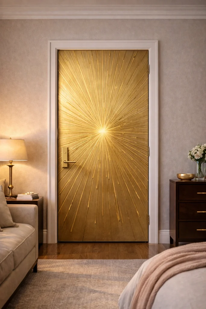 Golden Starburst Luxury Door Style