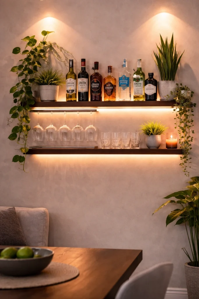 Greenery Mini Bar Idea