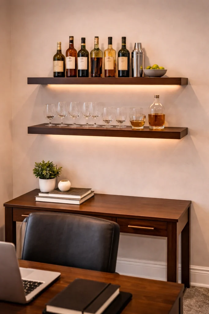 Home Office Mini Bar Idea