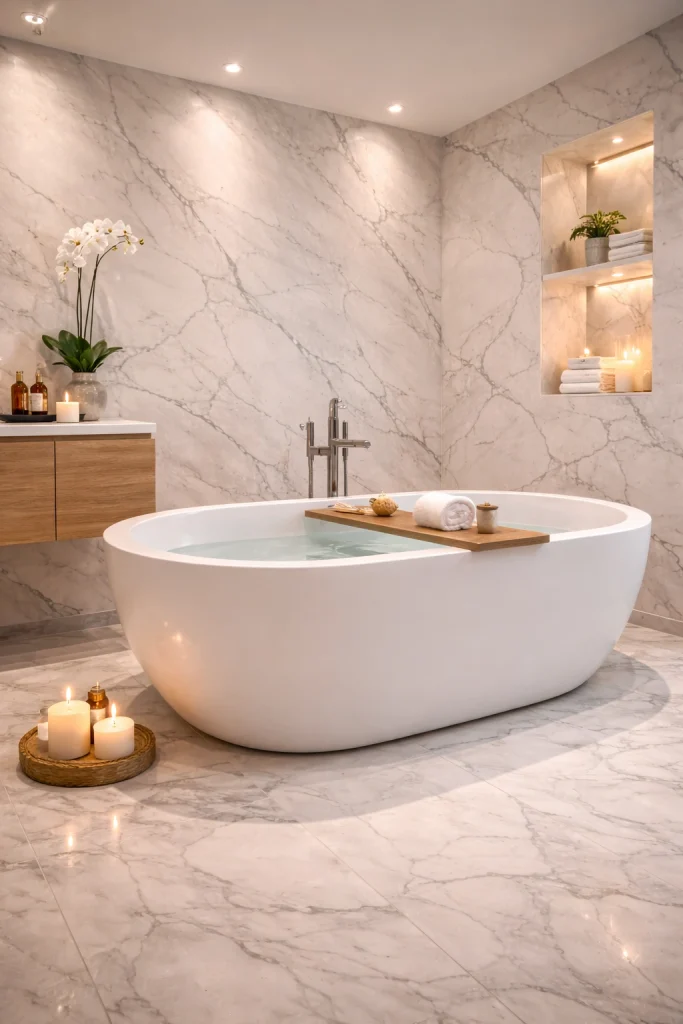 Hotel Style Marble Spa Bathroom Style
