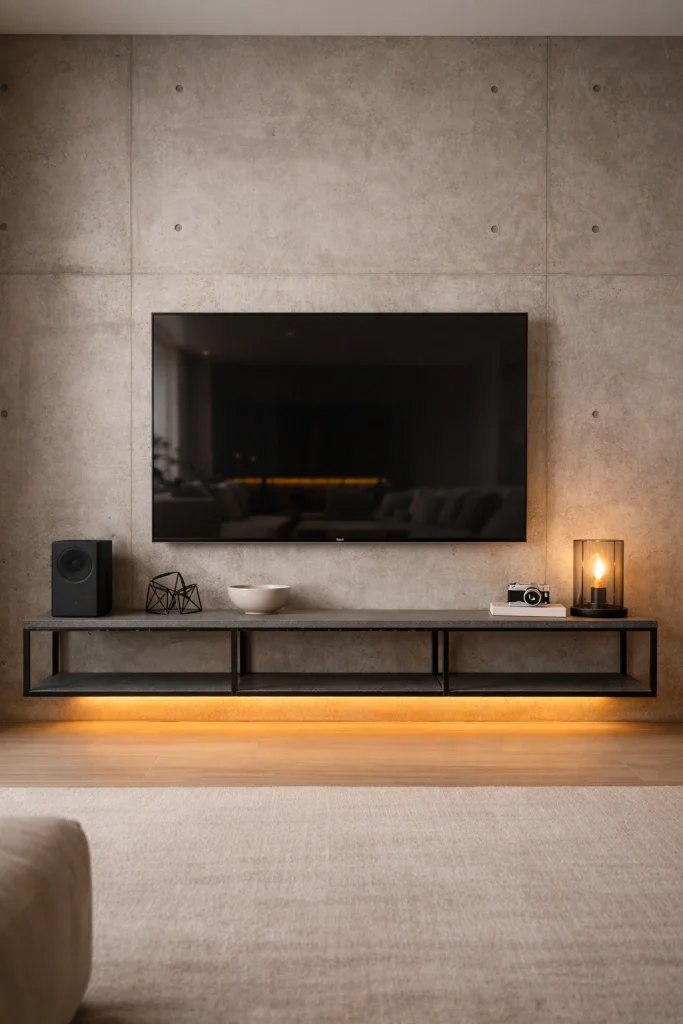 Industrial Concrete + Steel Frame Style