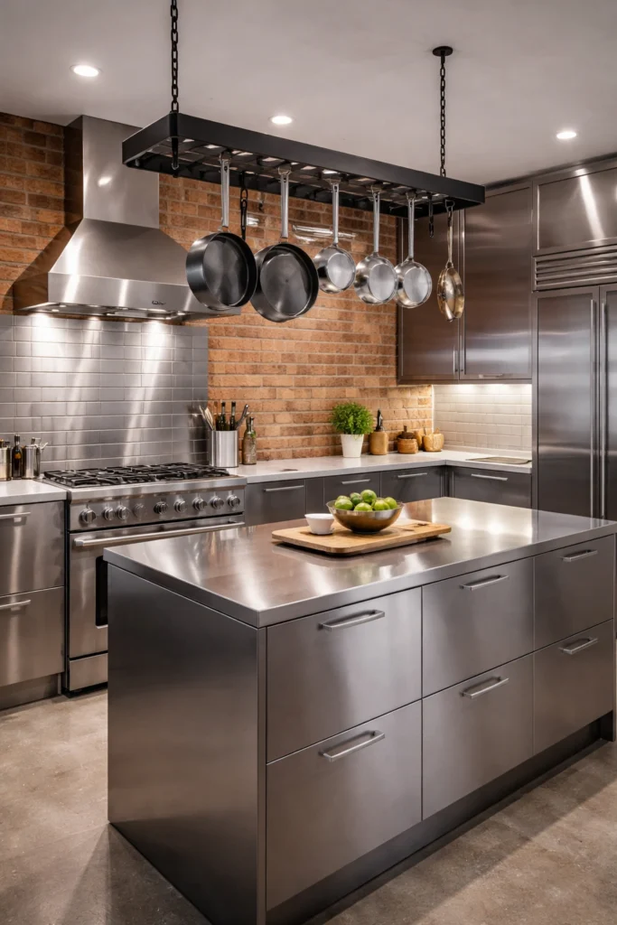 Industrial Steel Kitchen Idea