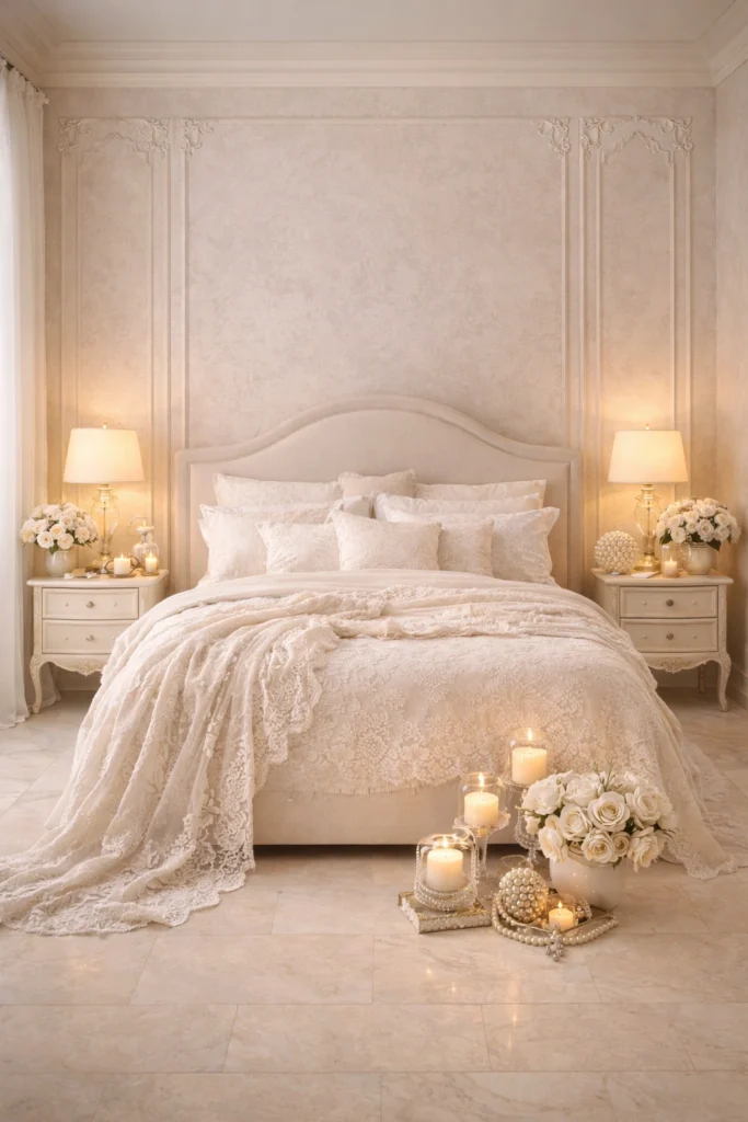 Ivory Lace Romance Bedroom Style