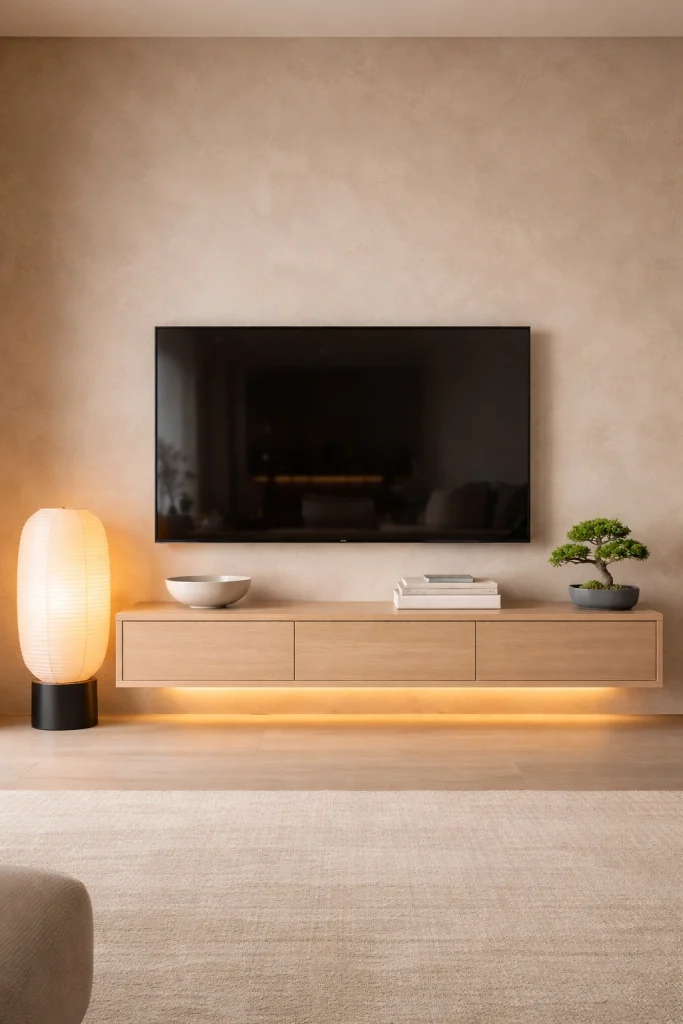 Japandi Floating Ashwood Unit Style