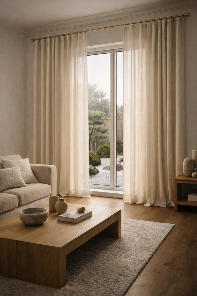 Japandi Neutral Texture Curtains STYLE