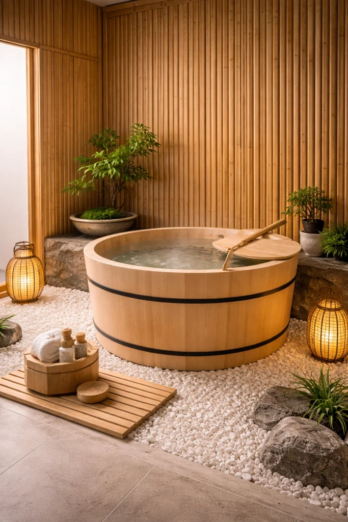 Japanese Wooden Soaking Spa Style