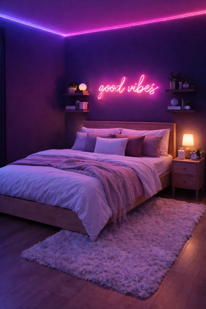 LED Mood Lighting Bedroom Style