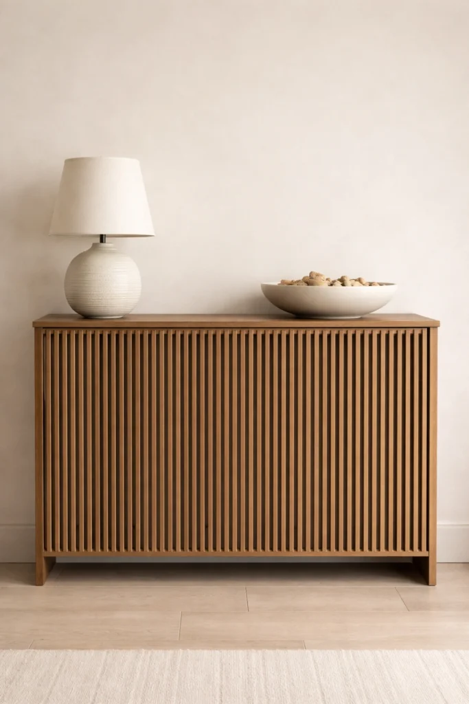 Light Walnut Ribbed Cover Style