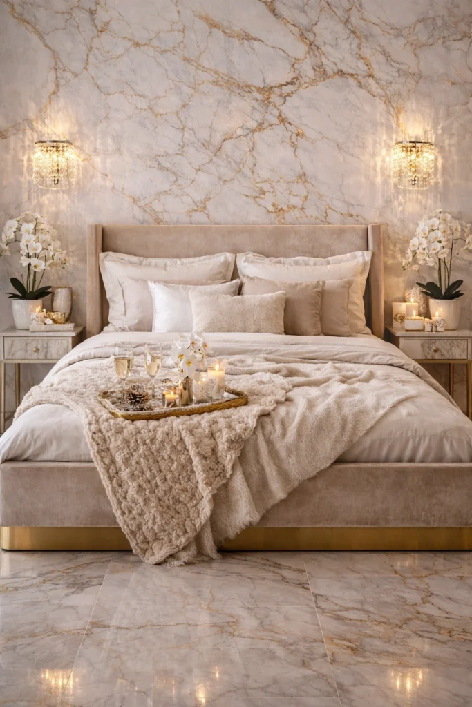 Luxury Marble Romance Bedroom Style