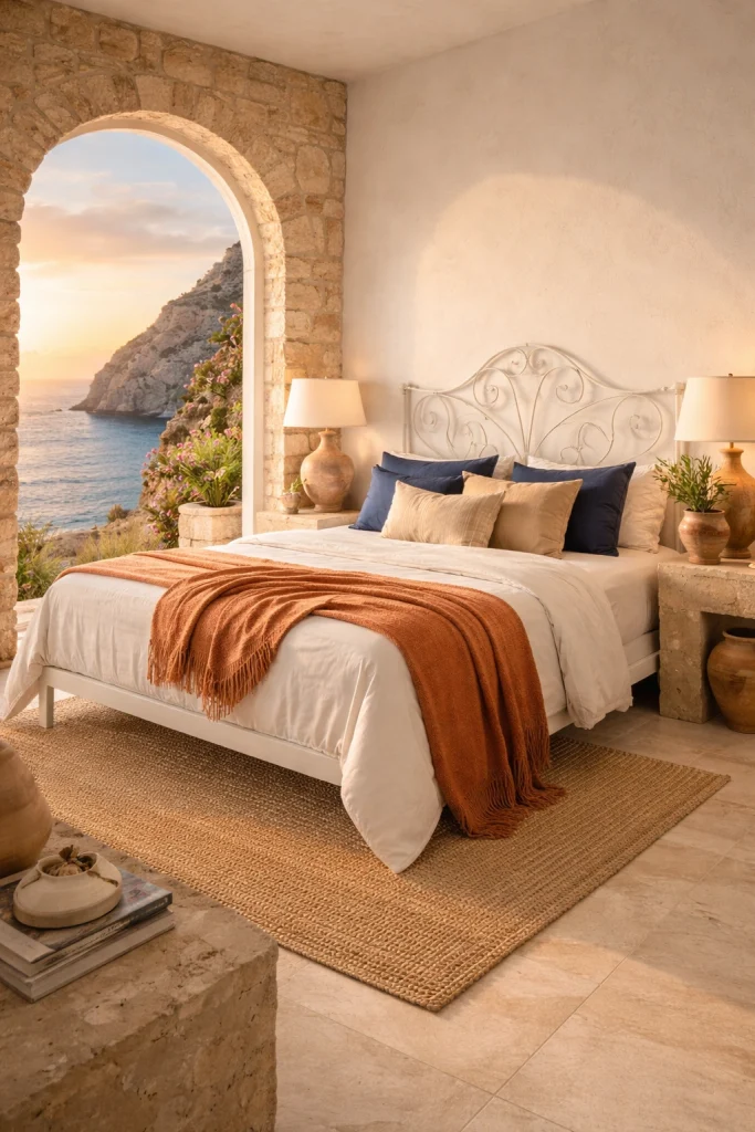 Mediterranean Cliffside Bedroom Style
