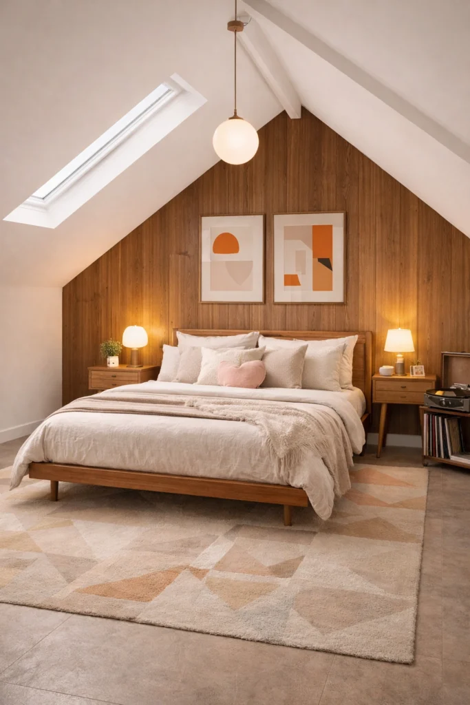 Mid Century Modern Attic Bedroom Style