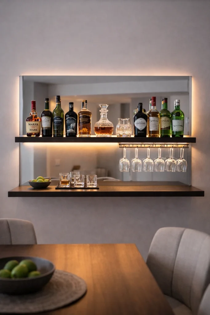 Mirror Back Panel Bar Idea