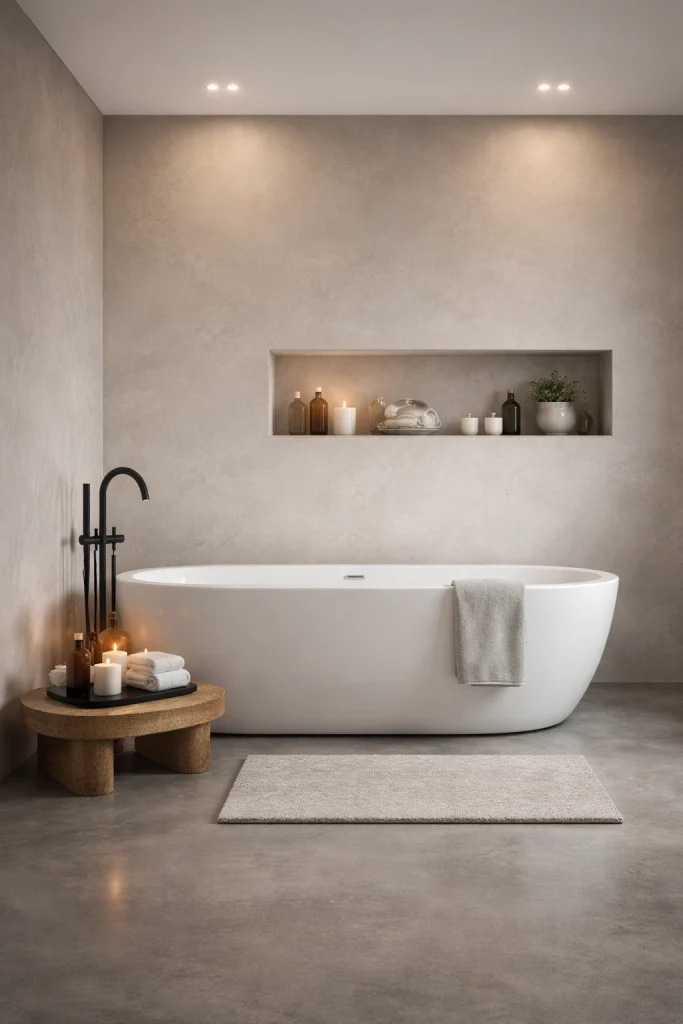Modern Concrete Spa Bathroom Style