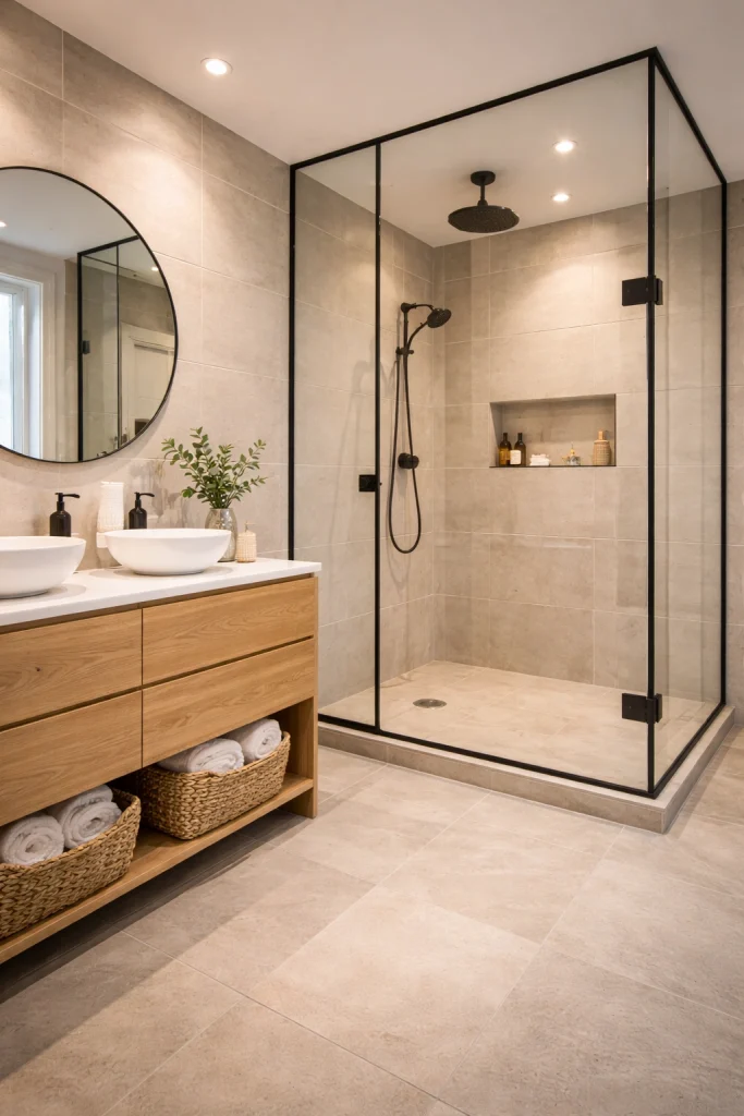Modern Glass Shower Spa Bathroom Style