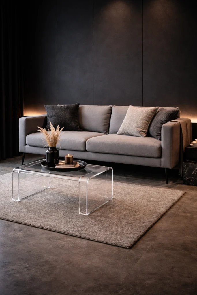 Modern Small Black Living Room Idea