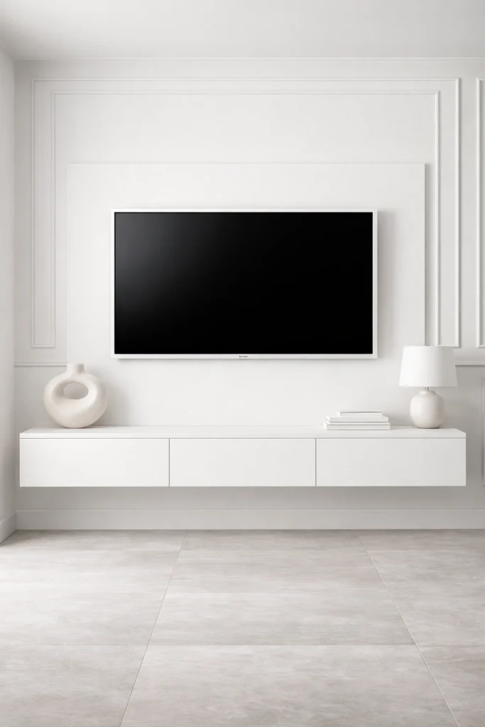 Monochrome White-on-White Gallery Wall Style