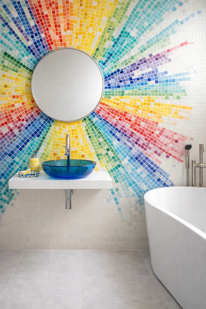 Mosaic Burst Bathroom Style