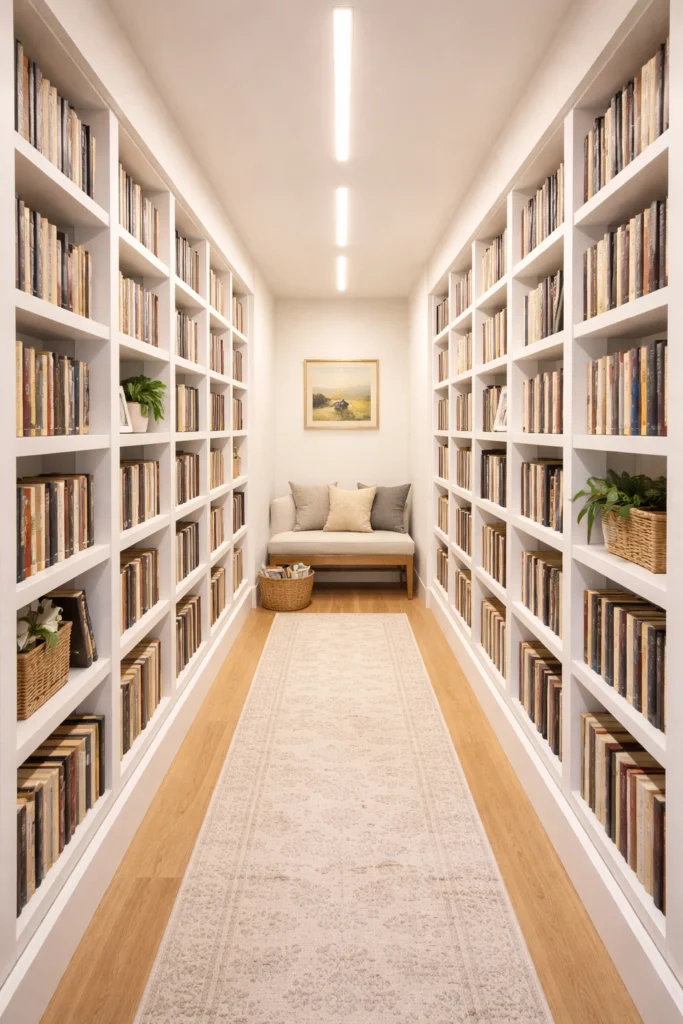 Narrow Hallway Library Style