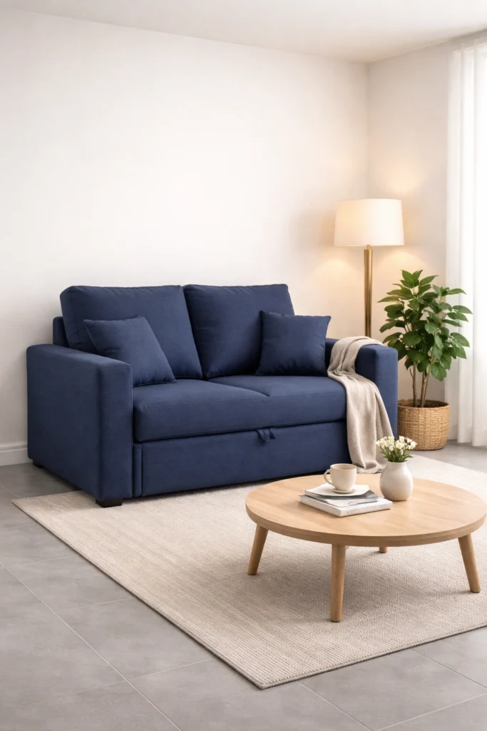 Navy Blue Loveseat Sleeper Idea