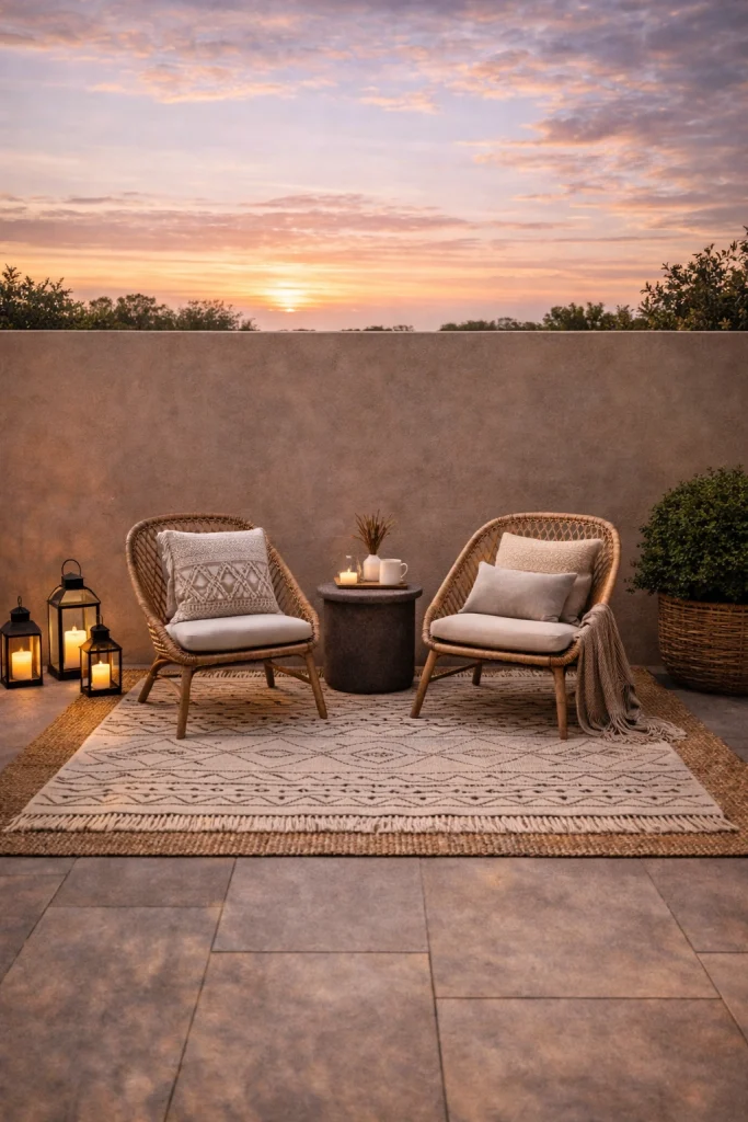 Neutral Boho Patio Style