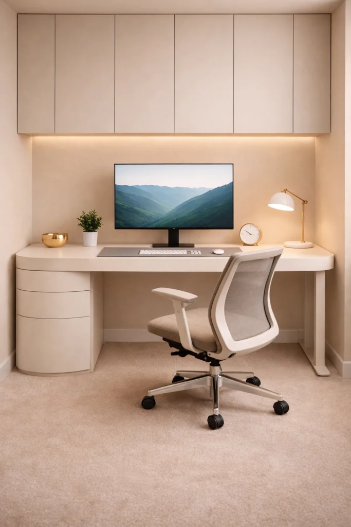 Neutral Luxury Workspace Idea