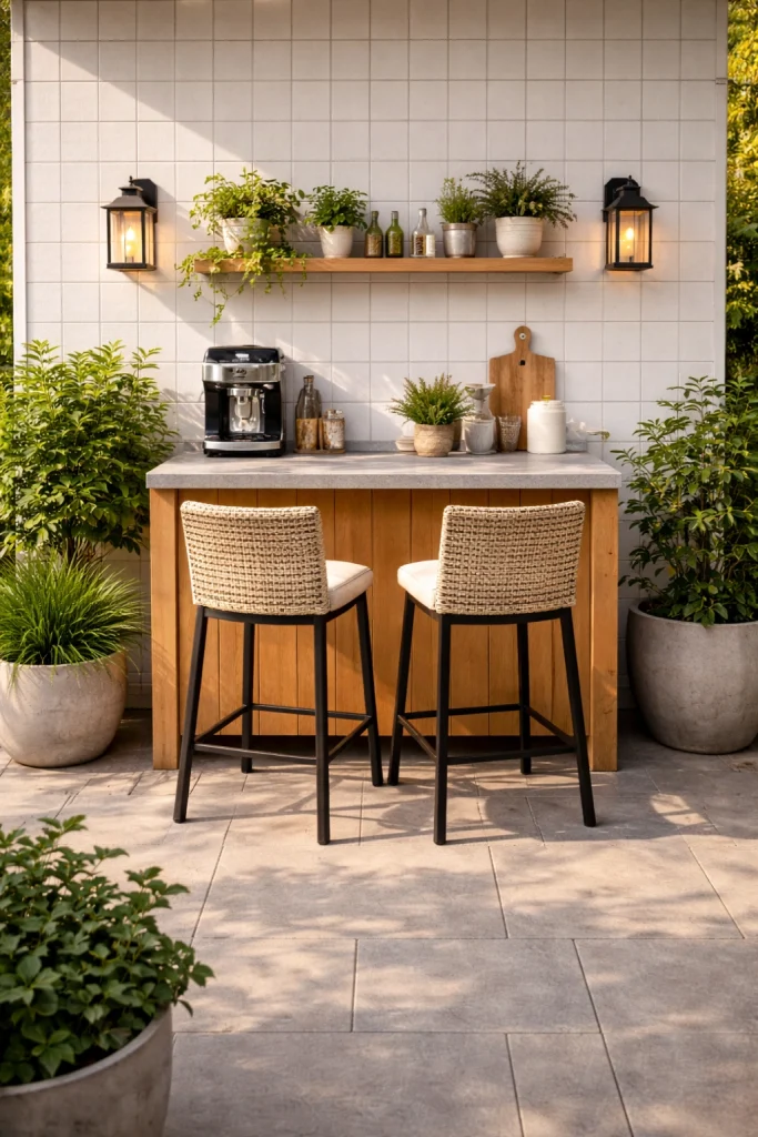 Outdoor Coffee Bar Patio Style