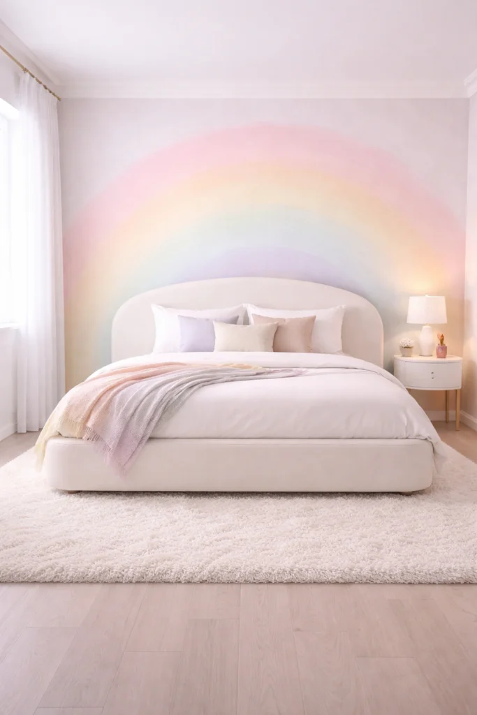 Pastel Rainbow Accent Bedroom Style