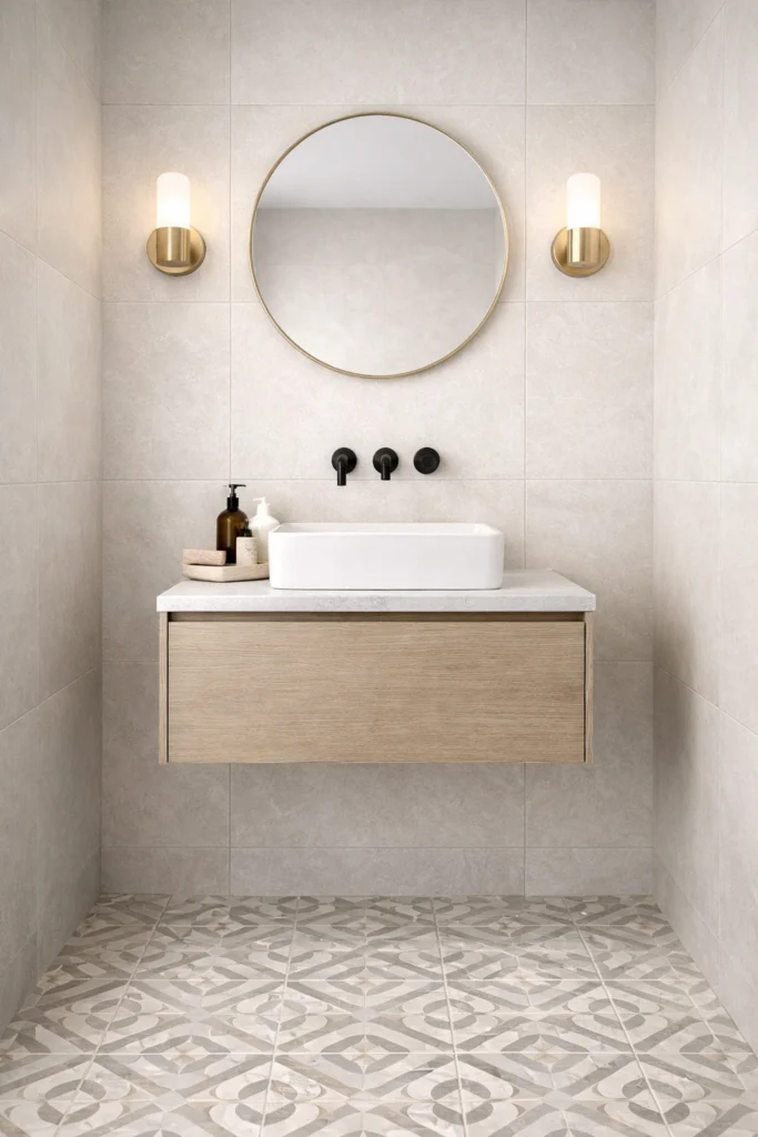 Patterned Cement Tile Floor Style
