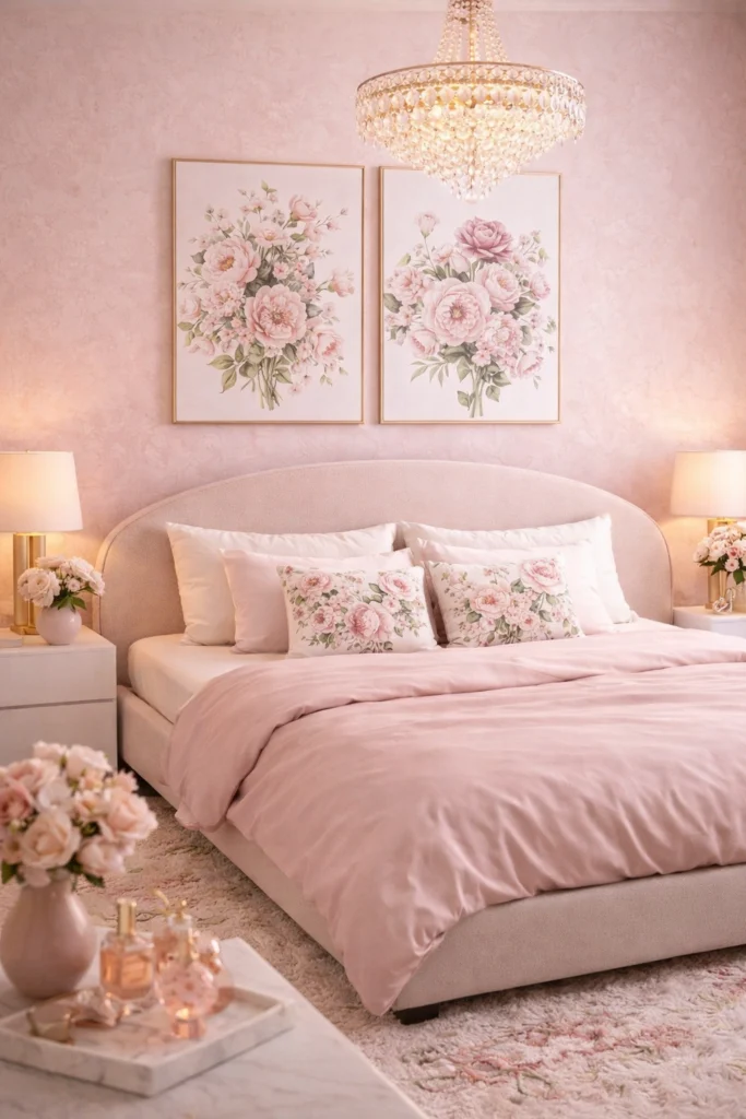 Pink Petal Elegant Bedroom Style
