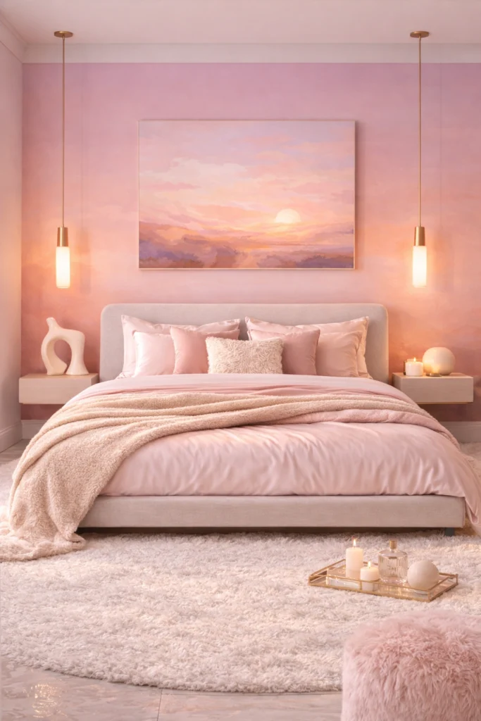 Pink Sunset Luxury Bedroom Style
