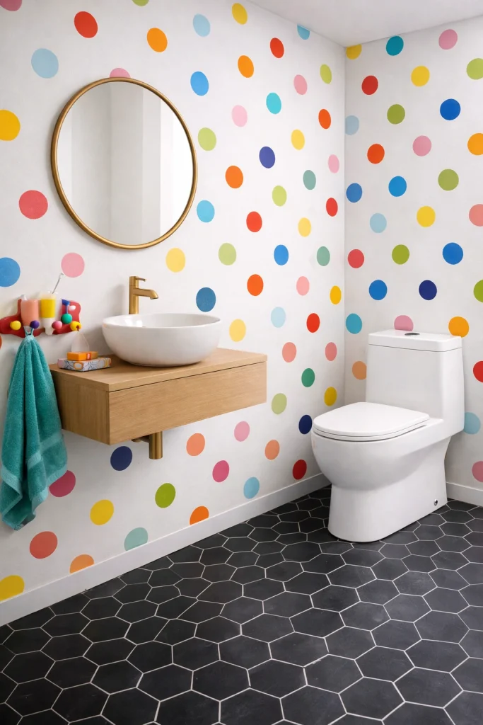 Playful Polka Dot Bathroom Style