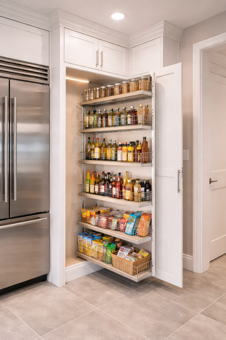 Pull-Out Pantry Cabinet Idea